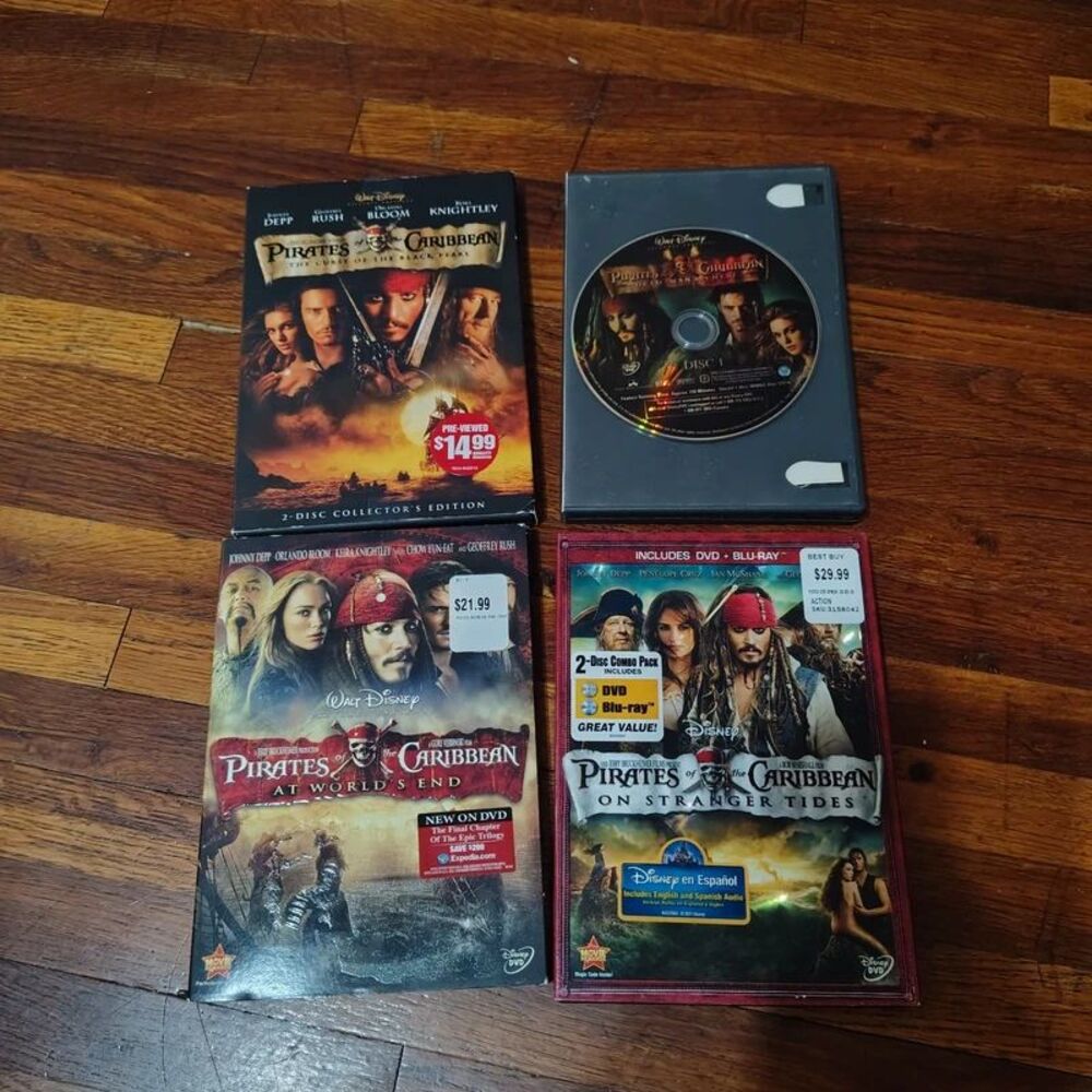 Pirates of the Caribbean dvd bundle